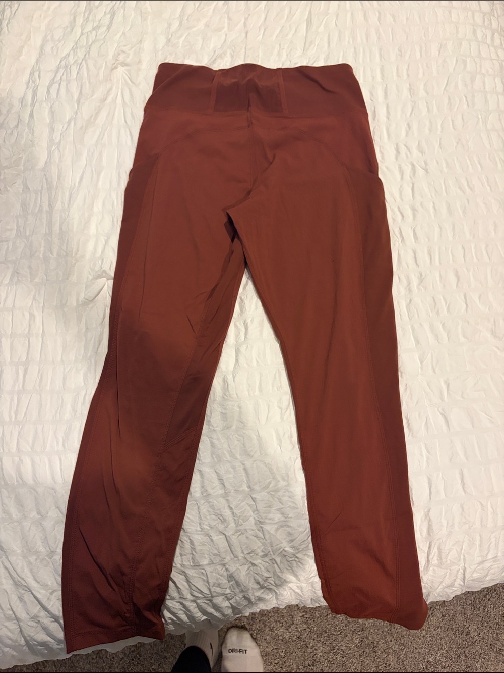 Athleta Rust High-Rise Wind Pants/Leggings  with Side Pockets - Picture 7 of 7
